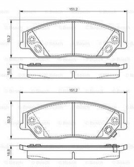 Комплект тормозных колодок BOSCH 0986495149