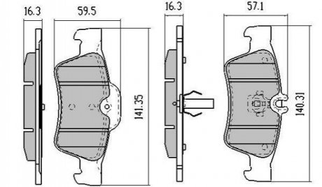 Комплект тормозных колодок FREMAX FBP-1350 (фото 1)