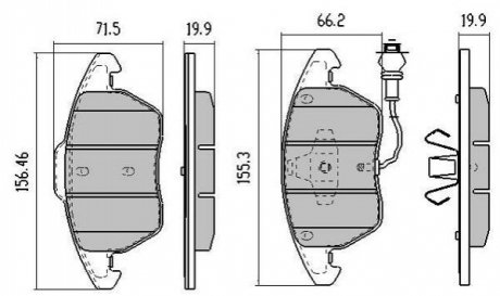 Комплект тормозных колодок FREMAX FBP-1351 (фото 1)