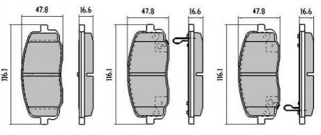Комплект тормозных колодок FREMAX FBP-1392 (фото 1)