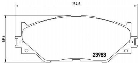 Комплект тормозных колодок BREMBO P 83 074 (фото 1)