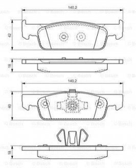 Комплект тормозных колодок BOSCH 0986TB3172