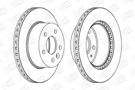 Диск тормозной передн вент CHAMPION 562054CH