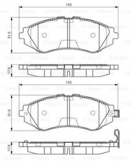 Комплект тормозных колодок BOSCH 0986495059 (фото 1)