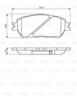 Дисковые колодки передние BOSCH 0986495160