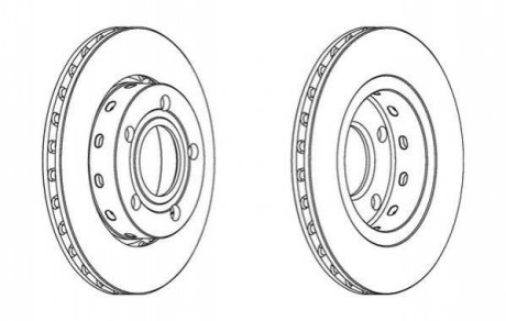 Гальмівний диск задній Audi A4 / VW Passat (3B2,3B3,3B5,3B6) Jurid 562516JC