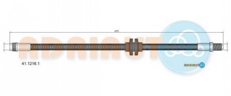 Шланг гальмівний передній ADRIAUTO 41.1216.1