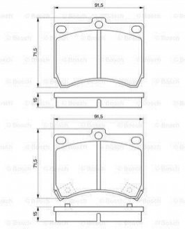 Гальмівні колодки дискові BOSCH 0 986 460 974