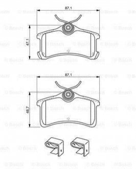 Гальмівні колодки дискові BOSCH 0 986 494 274 (фото 1)