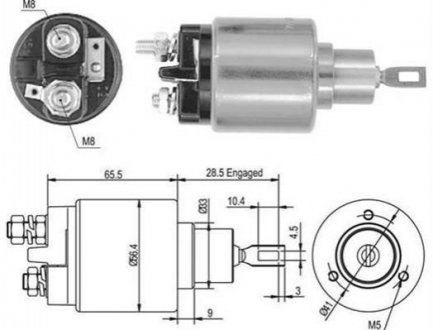 Реле втягивающее стартера MAGNETI MARELLI 940113050435