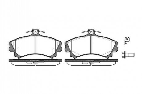 Колодки тормозные диск. перед. (Remsa) Mitsubishi Colt vi 1.1 02-12,Mitsubishi Colt vi 1.3 02-12 WOKING P4903.02