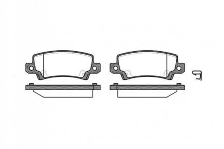 Колодки тормозные диск. задн. (Remsa) Toyota Corolla 00>01, 01>07 WOKING P9743.02