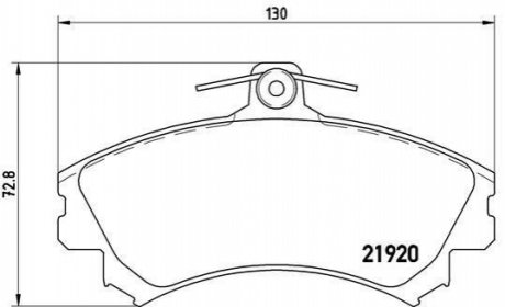 Комплект тормозных колодок дисковый тормоз BREMBO P 54 022