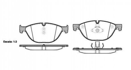 Колодки тормозные диск. перед. (Remsa) Bmw 5 2.0 09-,Bmw 5 3.0 09-,Bmw 5 4.4 09- WOKING P15143.00