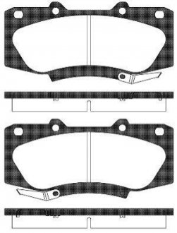 Колодки тормозные диск. перед. (Remsa) Toyota Hilux 08>15 WOKING P15683.04