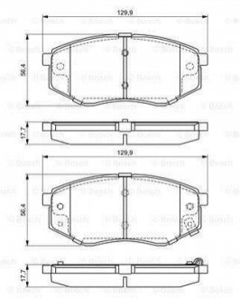 Тормозные колодки, к-кт. BOSCH 0986494692