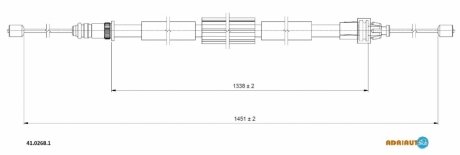 Трос зупиночних гальм ADRIAUTO 41.0268.1 (фото 1)