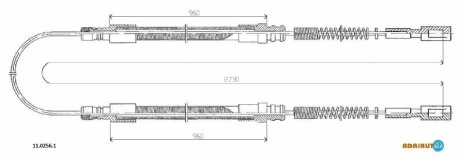 Трос стояночного тормоза ADRIAUTO 11.0256.1