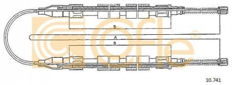 Трос стояночного тормоза COFLE 10.741