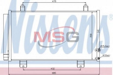 Конденсатор, кондиционер NISSENS 940261