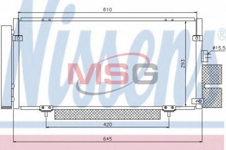 Радіатор кондиціонера SUBARU LEGACY NISSENS 94885