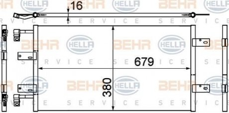 Конденсатор, кондиционер HELLA 8FC351 303-591