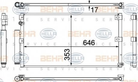 Конденсатор, кондиционер HELLA 8FC351 307-121