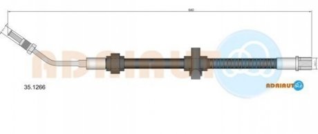 Шланг тормозной зад лев ADRIAUTO 35.1266 (фото 1)