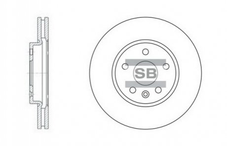 Тормозной диск передний Hi-Q (SANGSIN) SD3031 (фото 1)