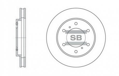 Тормозной диск передний Hi-Q (SANGSIN) SD4311