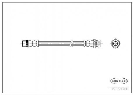 ШЛАНГ ТОРМОЗНОЙ RENAULT CORTECO 19030300