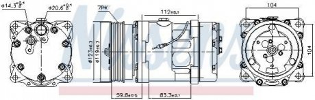 Компрессор, кондиционер NISSENS 89160