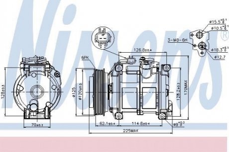 Компрессор, кондиционер NISSENS 89074