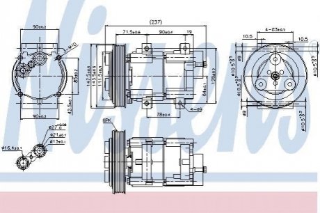 Компрессор, кондиционер NISSENS 89251