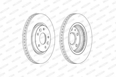 Диск тормозной передний FERODO DDF2466C