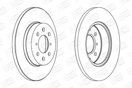 Диск тормозной передний CHAMPION 562082CH