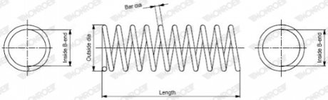 Задня пружина підвіски MONROE SE2453 (фото 1)