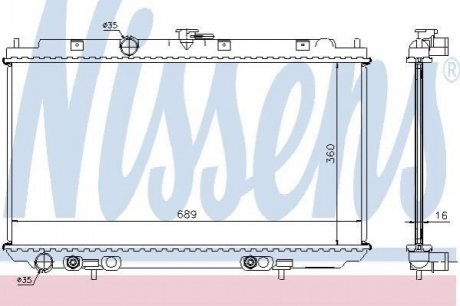 Радіатор охолоджування NISSENS 67347A