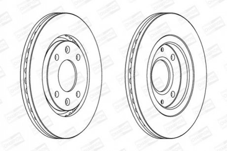 ТОРМОЗНОЙ ДИСК ПЕРЕДН CHAMPION 562027CH