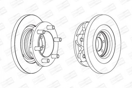 Диск тормозной передн CHAMPION 567118CH-1