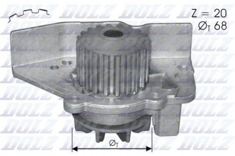 Насос водяной (помпа) DOLZ C118