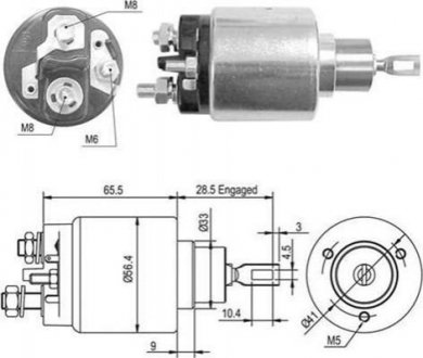 Тяговое реле, стартер MAGNETI MARELLI 940113050428