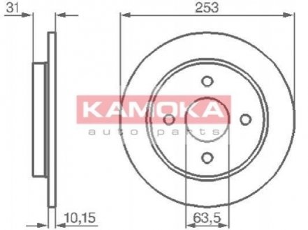 Тормозной диск задний KAMOKA 103562