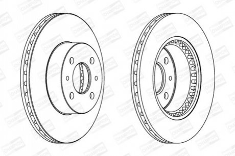 Диск тормозной передн CHAMPION 561592CH