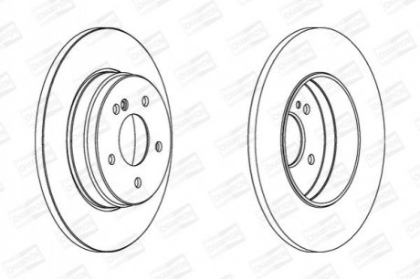 Диск тормозной задний CHAMPION 562051CH