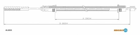 Трос ручного тормоза ADRIAUTO 41.0253