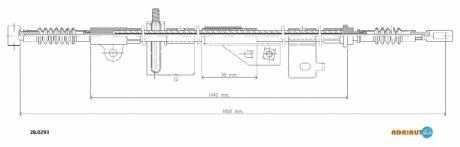 Трос ручного тормоза ADRIAUTO 28.0293