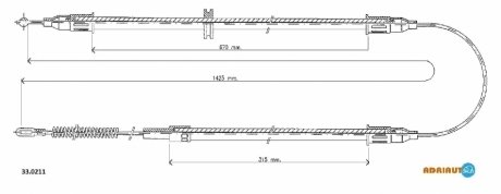 Трос ручного тормоза ADRIAUTO 33.0211