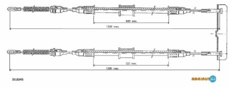 Трос ручного тормоза ADRIAUTO 33.0245