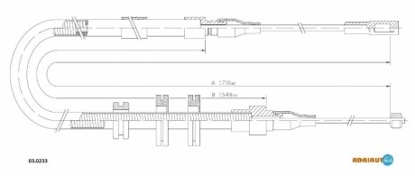 Трос ручного тормоза ADRIAUTO 03.0233